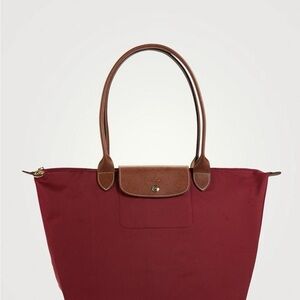Longchamp Elegant Burgundy Tote Bag Large